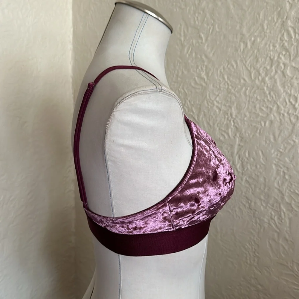 Victoria’s Secret Pink Purple Velvet Triangle Bralette Small